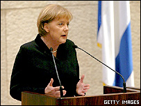 Angela Merkel no Knesset