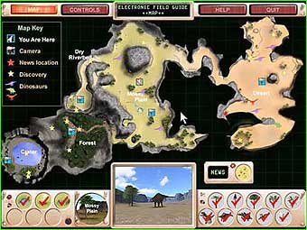 Electronic Field Guide interface