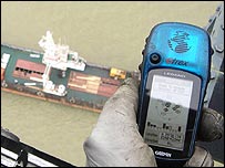 GPS mostra a localização dos militares no momento da captura. Foto: Ministério da Defesa Britânico