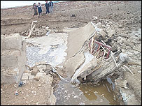 يک محل آسيب ديده از سيل در مزار شريف (عکس از آرشيو)