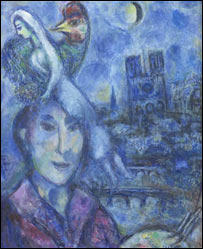 Marc Chagall, Auto-retrato, 1959-68, Óleo sobre tela, Galeria Uffizi, Florença (Divulgação)