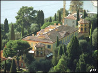 Casa da brasileira Lily Safra, na Riviera Francesa