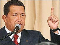 O presidente da Venezuela, Hugo Chávez