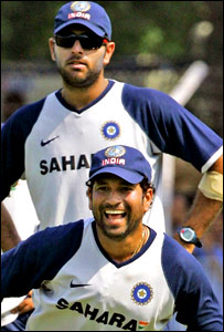 युवराज सिंह और सचिन तेंदुलकर