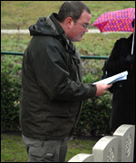 A cast member in Ypres
