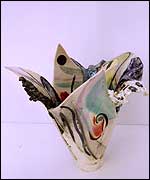 work from present arts exhibition