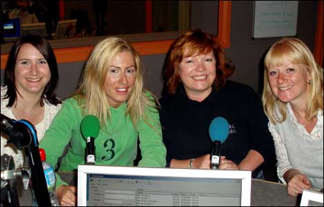Four women in radio studio