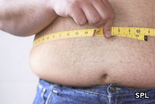 An overweight person