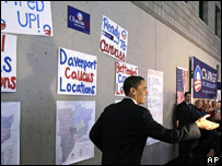 Barack Obama em campanha no Iowa