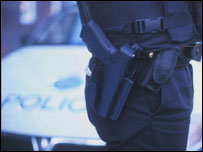 Police Car and policeman