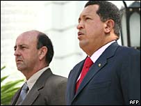 Carlos Lage, de Cuba, e Hugo Chávez, da Venezuela