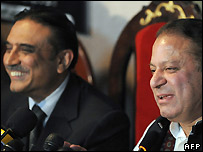 Asif Zardari e Nawaz Sharif.