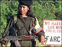 Kolombiya'da bir kız gerilla