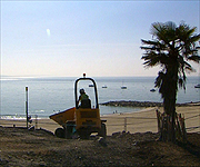 Work being carried out to put the defensive scheme into  place