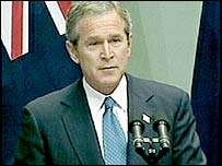 O presidente George W. Bush