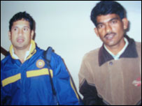 खीमाराम सचिन तेंदुलकर के साथ