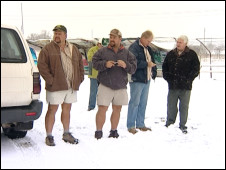 A group of South African farmers invited to visit farmland