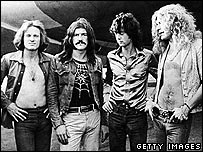 Integrantes do Led Zeppelin nos anos 70