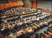 Sede da OMC em Genebra, Suíça