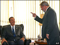Lula e Vicente Fox se encontraram no Palácio do Planalto