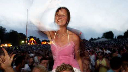 Girl in the crowd at Escape Into The Park