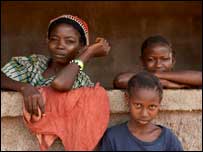 Women and two children 