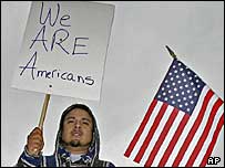 تظاهرات اول ماه مه مهاجران در آمريکا