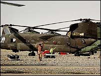 هلی کوپترهای آمريکايی شينوک در افغانستان