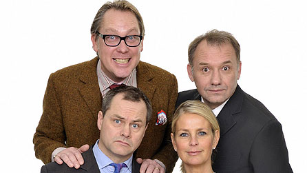 Vic Reeves, Bob Mortimer, Jack Dee and Ulrika Jonsson pictured for the Christmas 2008 special