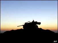 Tanque israelense na Faixa de Gaza