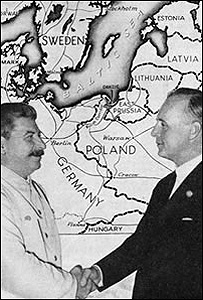 Сталін та Ріббентроп