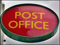Post Office sign.