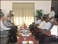 SLMM and Norwegian officials meeting LTTE leaders