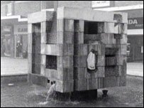 The controversial water feature on The Parade