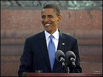 Barack Obama durante discurso em Berlim