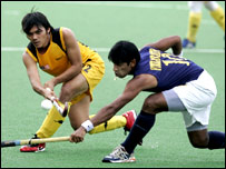 भारत और ऑस्ट्रेलिया के हॉकी खिलाड़ी