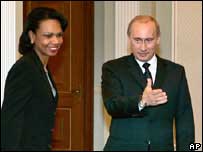 Condoleezza Rice ve Vladimir Putin