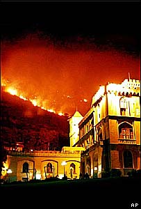 Incêndio no sul da Itália