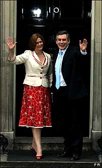 گوردون براون و همسرش سارا