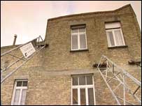 house with structural supports