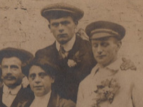 Alfred Barling (behind) with his mother