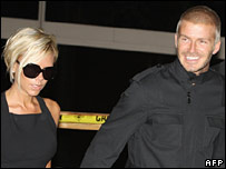 David e Victoria Beckham chegam aos EUA