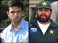 राहुल द्रविड़ और इंज़मामुल हक़ 