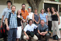 Y ddirprwyaeth lawn yn Matagalpa, y brifddinas, ar Ddydd Gwyl Dewi