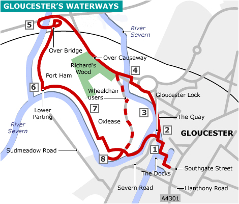 Map of Gloucester's Alney Island