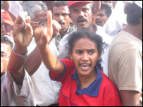 JVP in protest