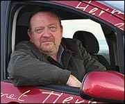 Eddie Parks in the Radio Car