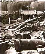 Aftermath of the blast at Chilwell