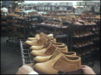 Shoes in factory