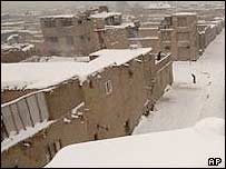 نمايی از شهر کابل در ماه ژانويه ميلادی